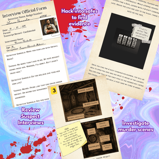 Print-Ready PDF Murder Mystery Case File: The Ashes of Salem – Instant Download