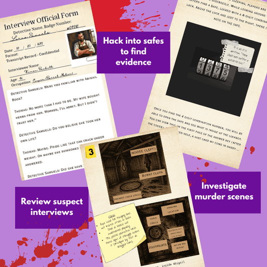 Print-Ready PDF Murder Mystery Game Case File: The Ashes of Salem – Instant Download
