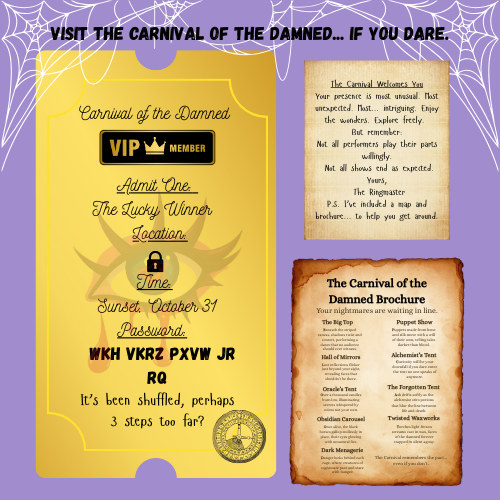 15-Day Halloween Murder Mystery Advent Calendar | Carnival of The Damned