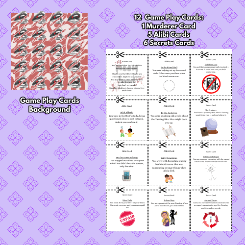 The Turning – A No-Prep Printable Vampire Murder Mystery Game | Mystery Dinner Games