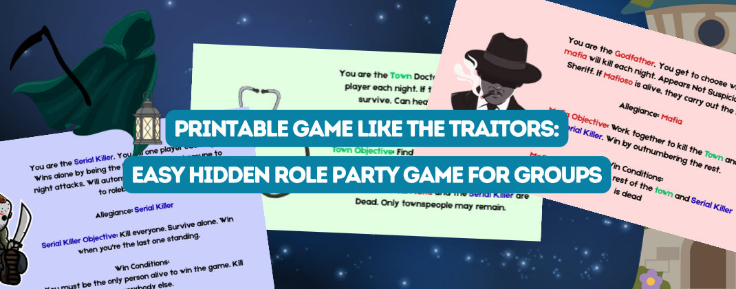 Printable Game Like The Traitors: Hidden Role Party Game for Groups ...
