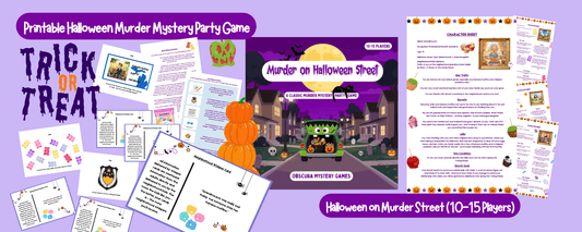 Printable Halloween Murder Mystery Game Blog Cover