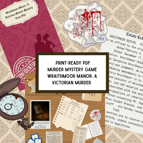 90 Minute Printable Murder Mystery Case Files