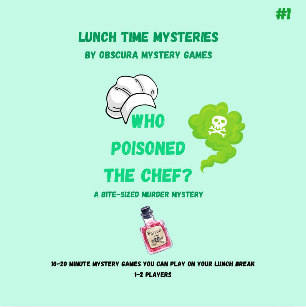 Who Poisoned The Chef? | Lunchtime Mysteries™ 10-20 Minute Printable Detective Chef Game