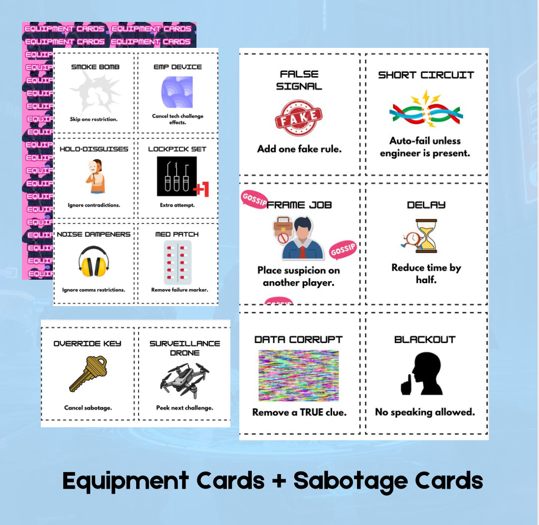 Ghost Protocol: Shadow Circuit: Printable Social Deduction Heist Party Game for Large Groups | 6–20 Players