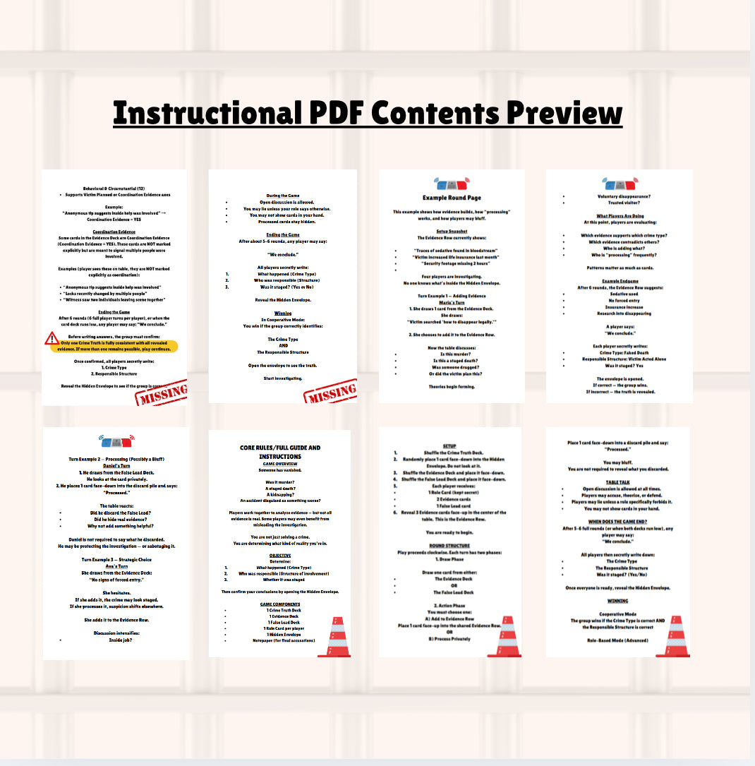 The Body Is Missing | Mystery Deduction & Deception Card Game for 3–6 Players