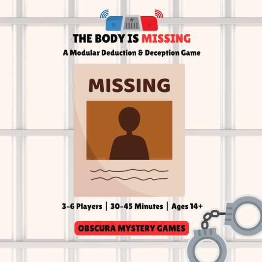 The Body Is Missing | Mystery Deduction & Deception Card Game for 3–6 Players