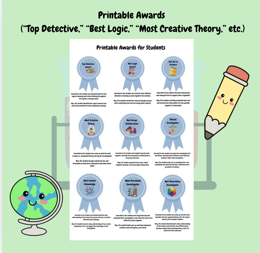 Who Switched the Science Projects? – Printable STEM & ELA Classroom Mystery Game for Grades 6–8