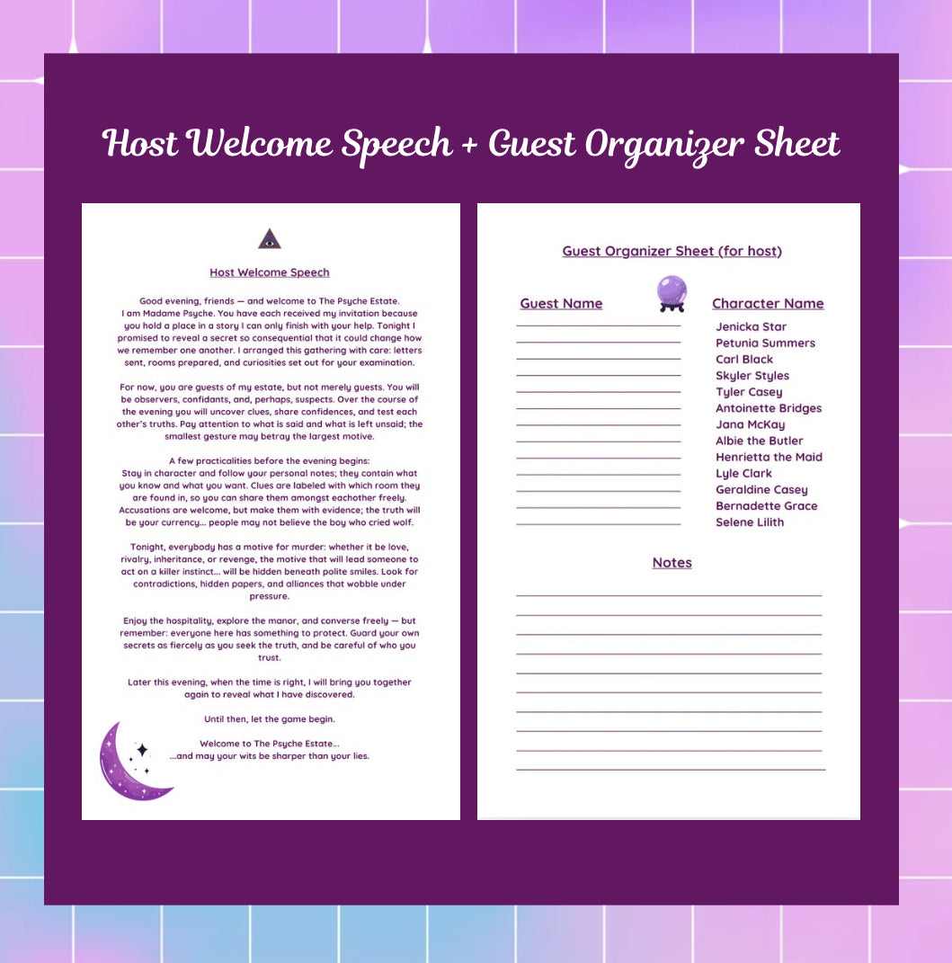 Psychic Theme Classic Murder Mystery Party | 11-13 Players | Seance of the Silenced Medium