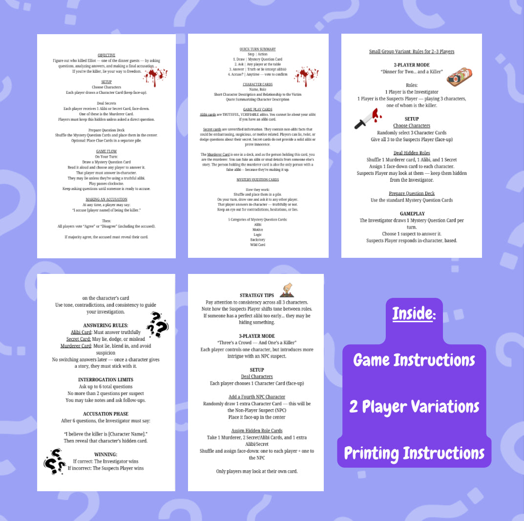 Murder at 7:43 – A No-Prep Printable Murder Mystery Game | Mystery Dinner Games