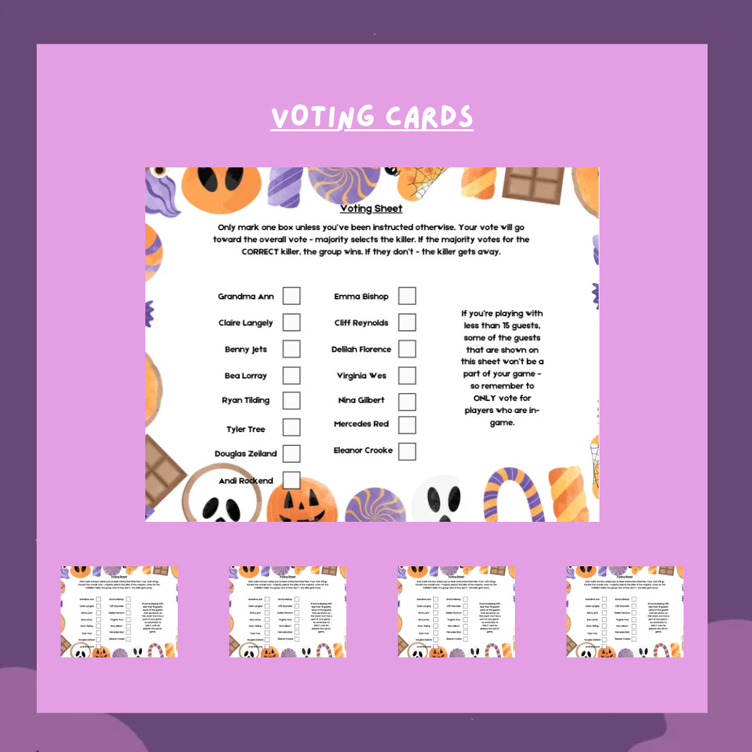 Classic Role Playing Halloween Murder Mystery Game | Murder on Halloween Street | 10-15 Players