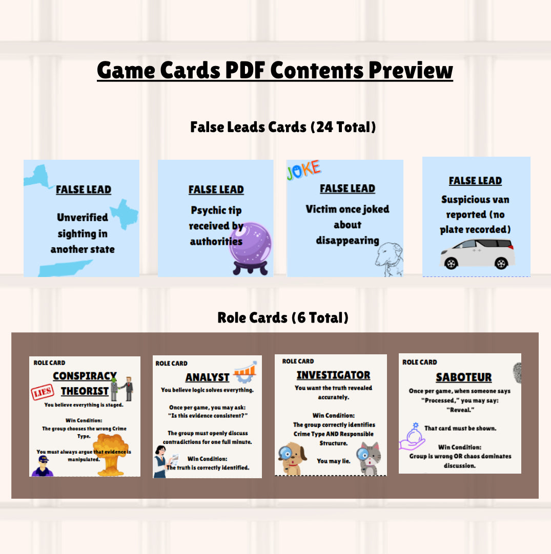 The Body Is Missing | Mystery Deduction & Deception Card Game for 3–6 Players