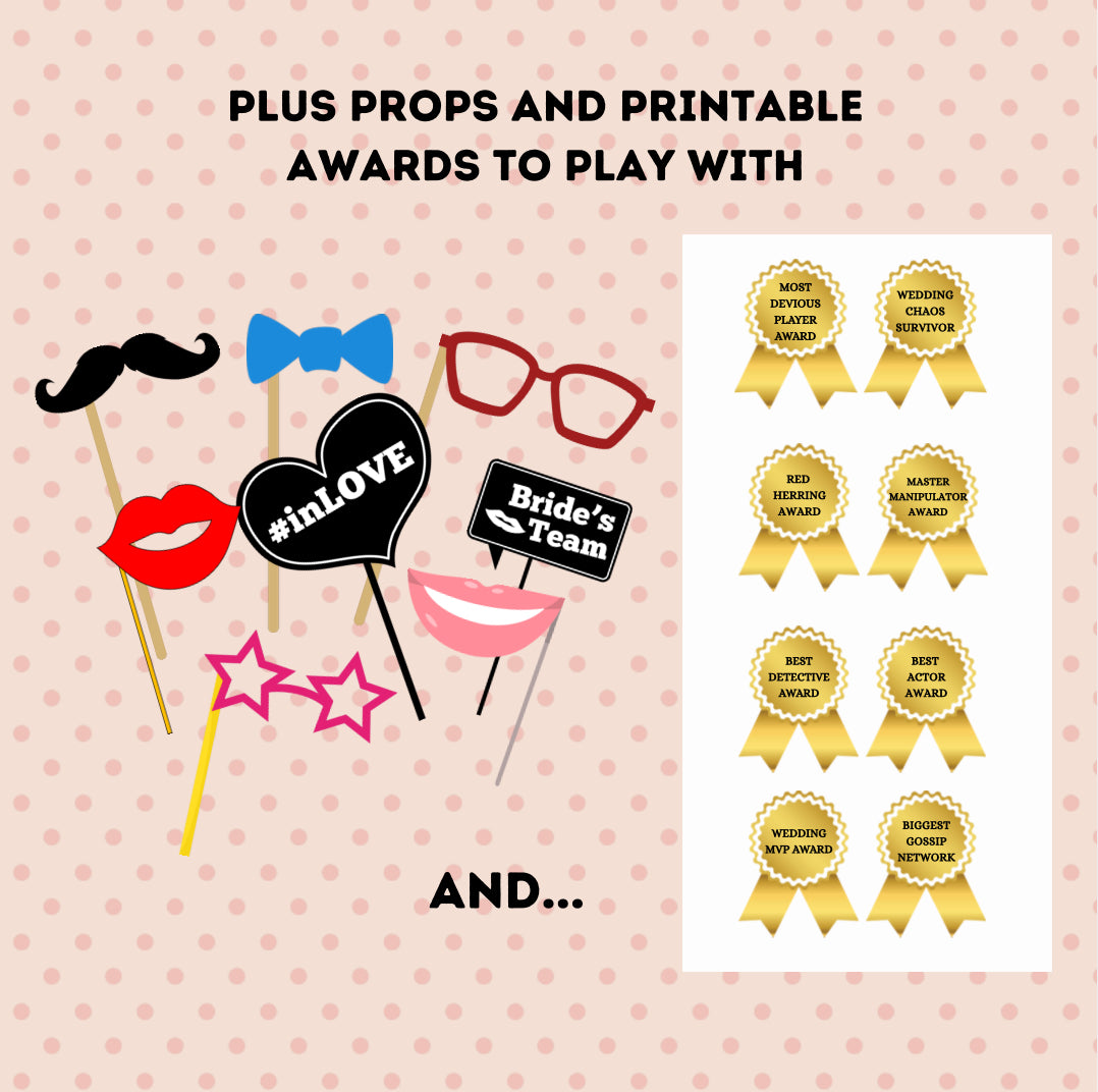 Something Borrowed, Something Dead: A Printable Wedding Murder Mystery Party Game for 8-20 Players