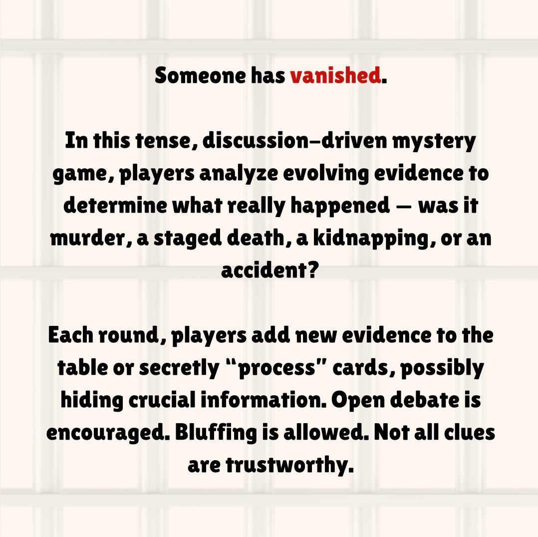 The Body Is Missing | Mystery Deduction & Deception Card Game for 3–6 Players