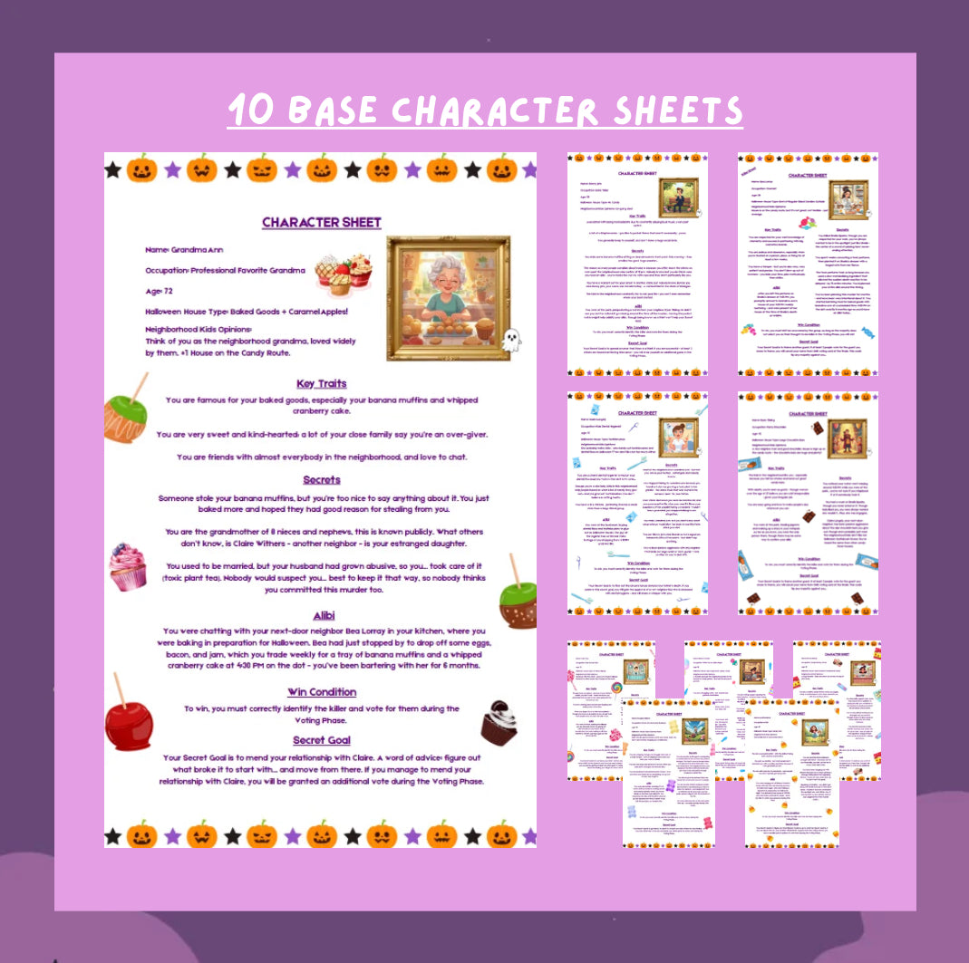 Classic Role Playing Halloween Murder Mystery Game | Murder on Halloween Street | 10-15 Players