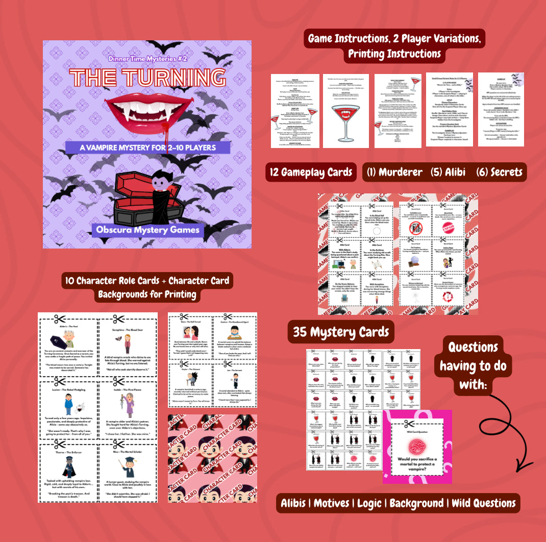 Ultimate Printable Murder Mystery Bundle – The Drowned Song, The Turning & Murder at 7:43
