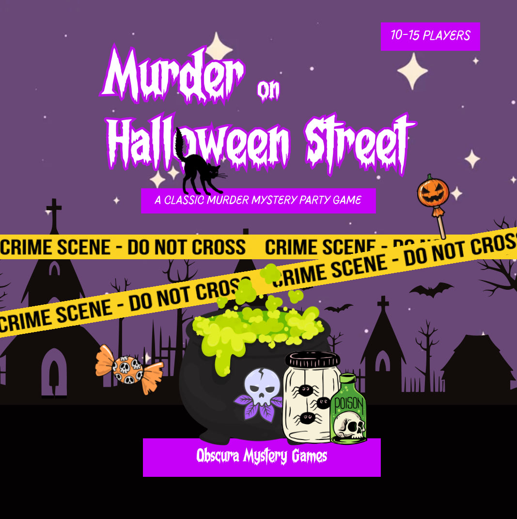 Classic Role Playing Halloween Murder Mystery Game | Murder on Halloween Street | 10-15 Players