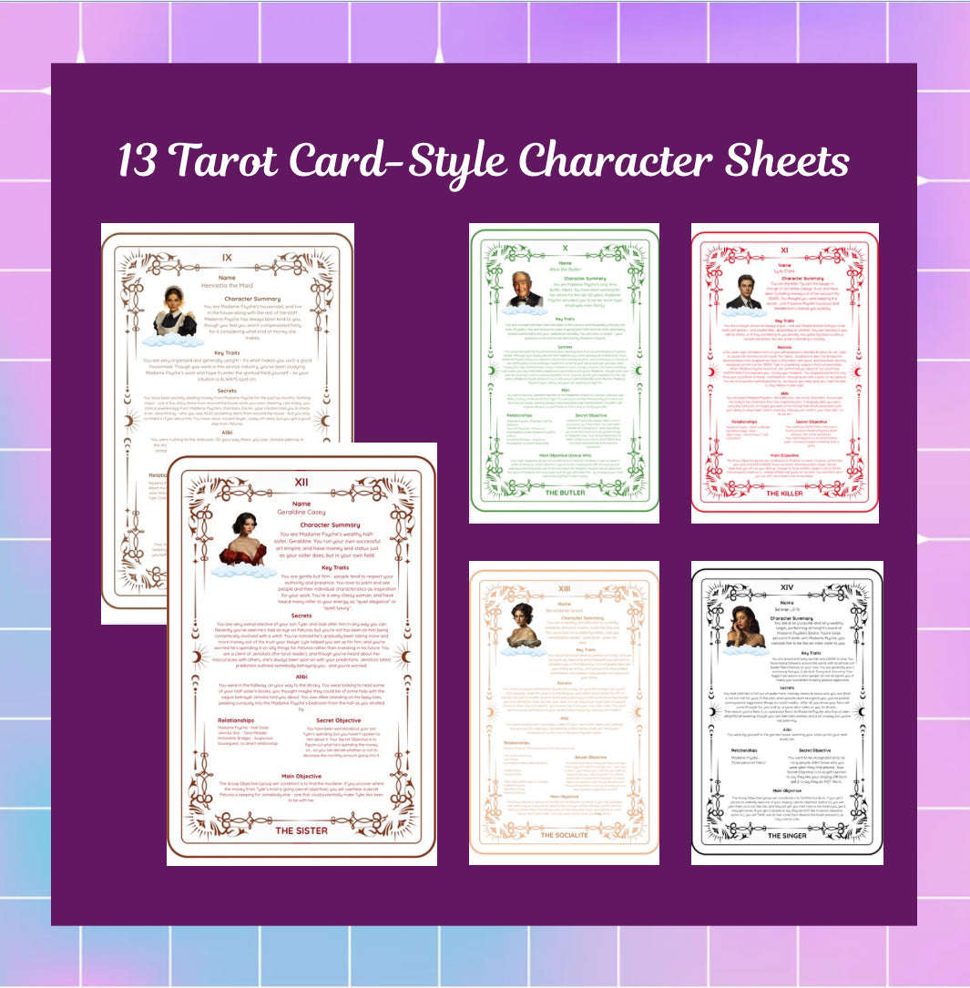 Psychic Theme Classic Murder Mystery Party | 11-13 Players | Seance of the Silenced Medium