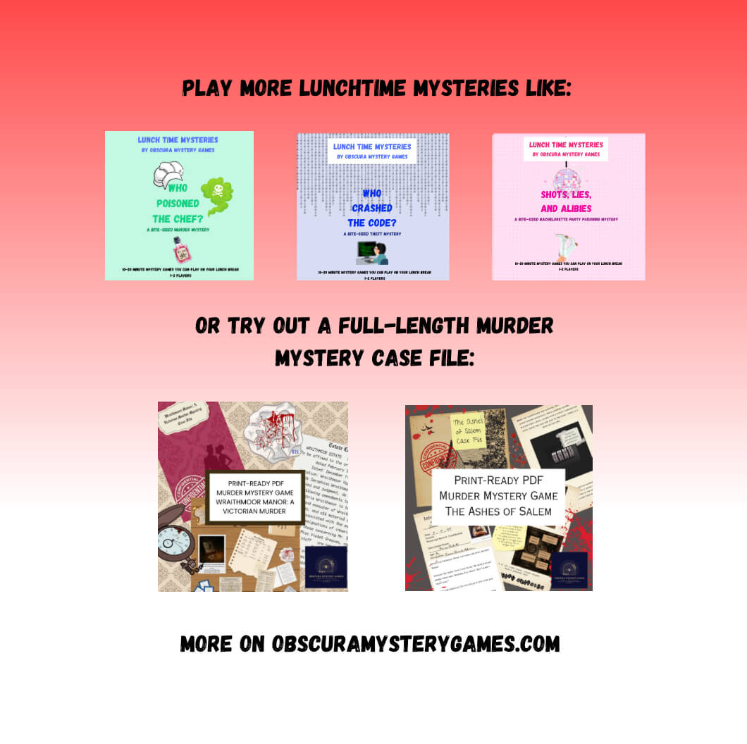 Scandal at City Council | Lunchtime Mysteries™ 10-20 Minute Printable Political Detective Game