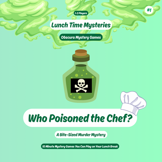 10-Minute Printable Mini Detective Game | Lunchtime Mysteries #1 | Who Poisoned The Chef?