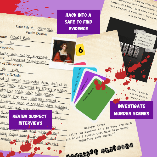 The Ashes of Salem – Instant Download Print-Ready PDF Murder Mystery Game Case File