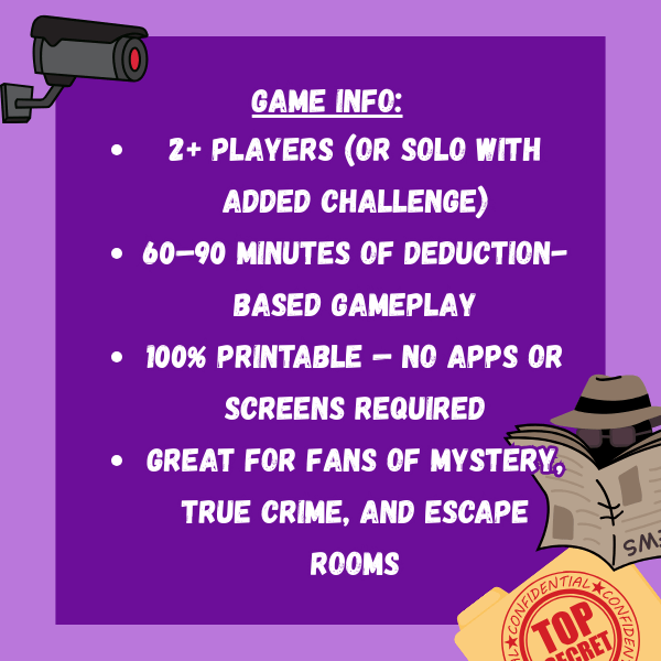 The Ashes of Salem – Instant Download Print-Ready PDF Murder Mystery Game Case File