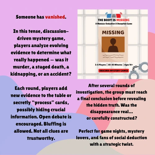 Murder Mystery Social Deduction Table Top Card Bundle | The Body Is Missing + The Estate Divided