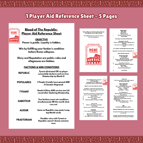 Blood of the Republic - A Roman Senate Strategy Game for 12–15 Players | Political Betrayal & Hidden Roles