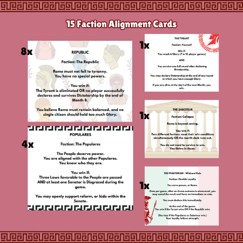 Blood of the Republic - A Roman Senate Strategy Game for 12–15 Players | Political Betrayal & Hidden Roles