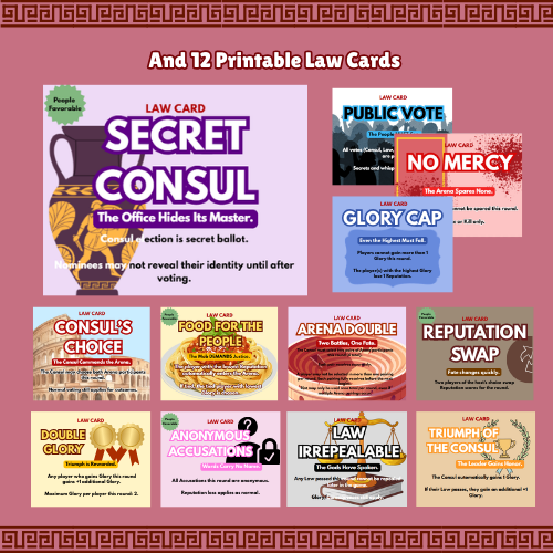 Blood of the Republic - A Roman Senate Strategy Game for 12–15 Players | Political Betrayal & Hidden Roles