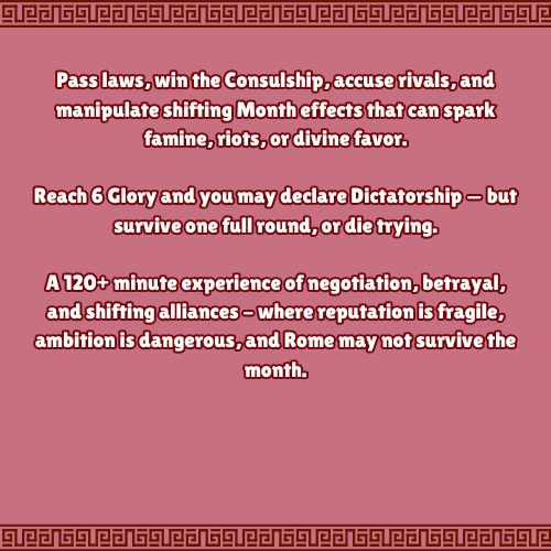 Blood of the Republic - A Roman Senate Strategy Game for 12–15 Players | Political Betrayal & Hidden Roles