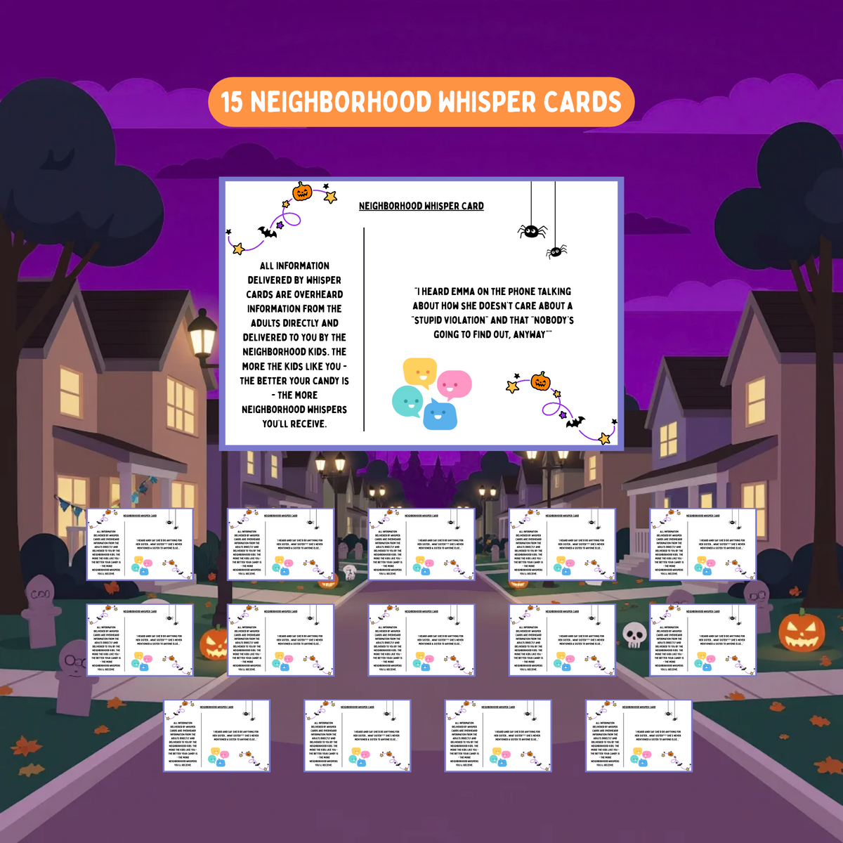 Classic Role Playing Halloween Murder Mystery Game | Murder on Halloween Street | 10-15 Players