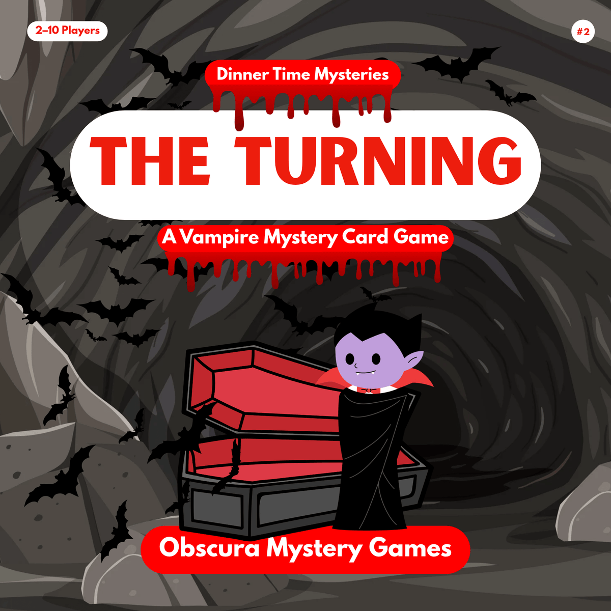 The Turning | Printable Vampire Murder Mystery Game (2-10 Players) | Social Deduction Card Game