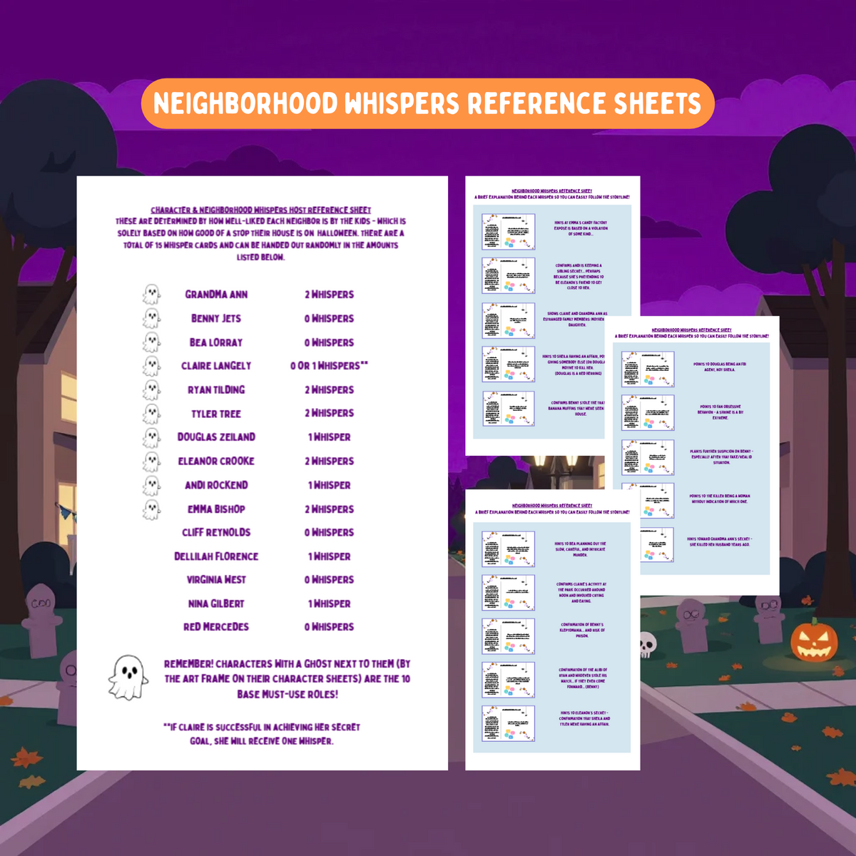 Classic Role Playing Halloween Murder Mystery Game | Murder on Halloween Street | 10-15 Players