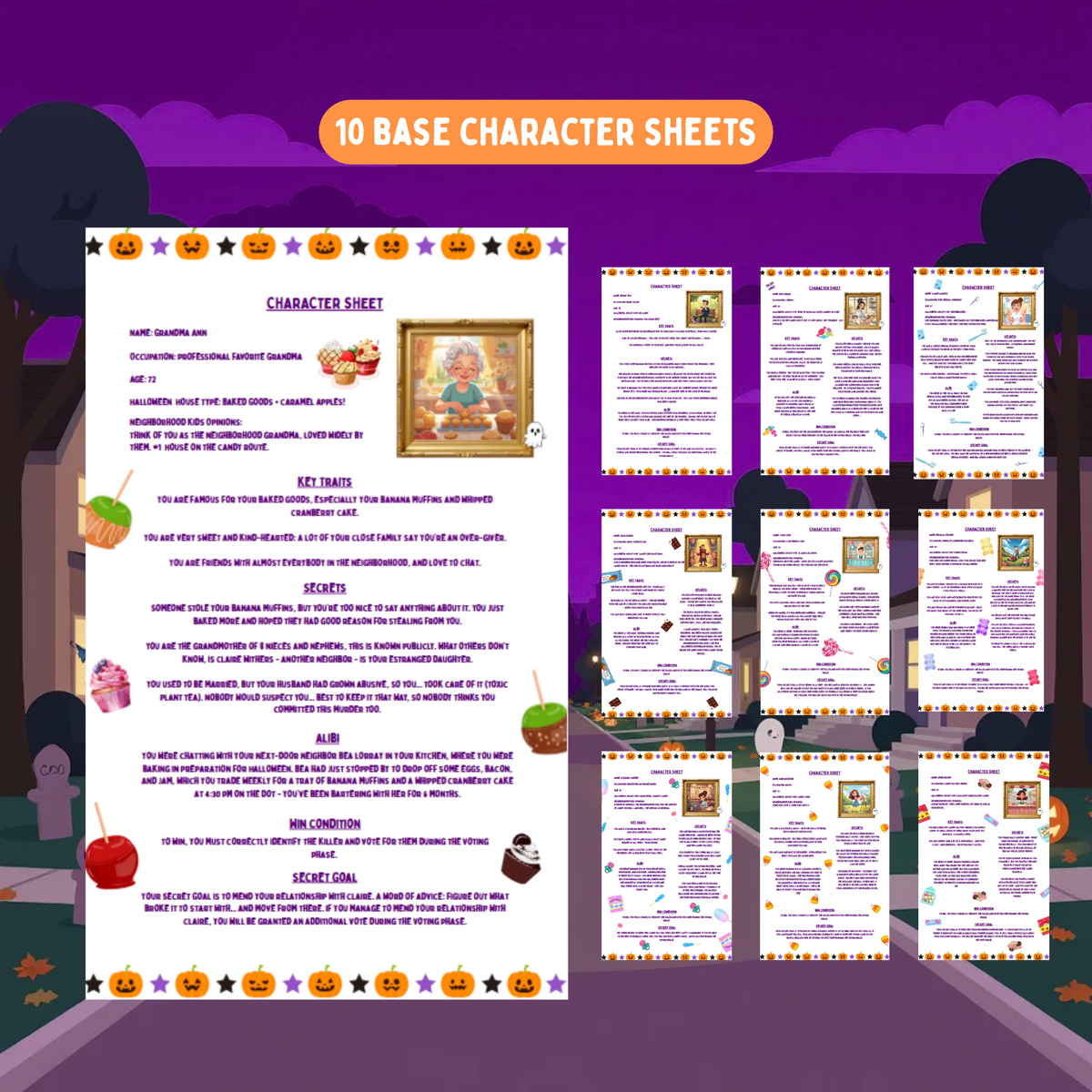 Classic Role Playing Halloween Murder Mystery Game | Murder on Halloween Street | 10-15 Players