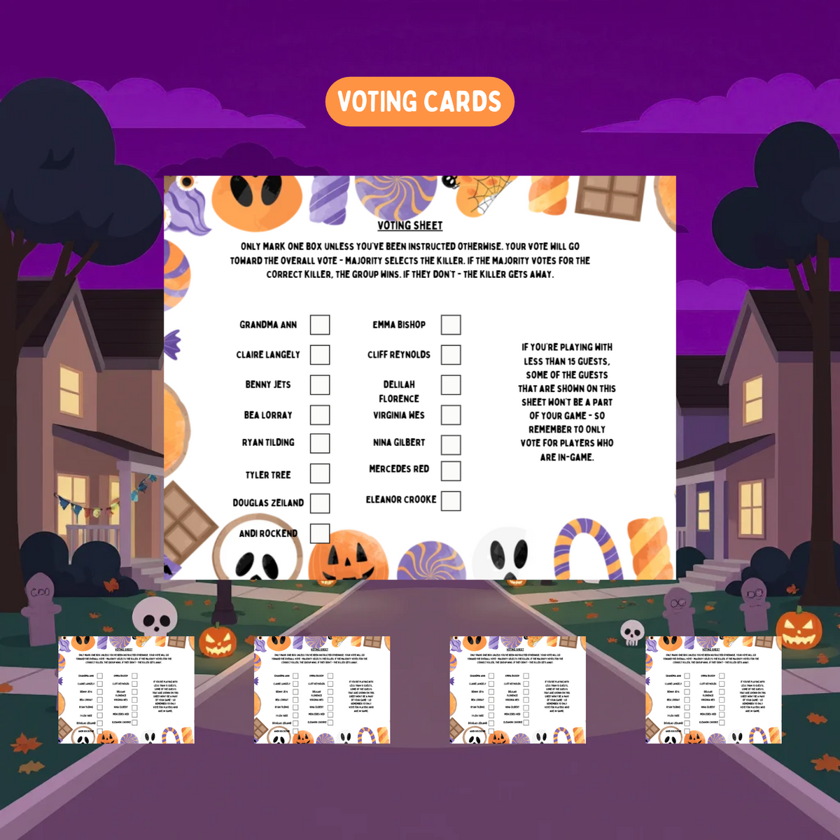Classic Role Playing Halloween Murder Mystery Game | Murder on Halloween Street | 10-15 Players