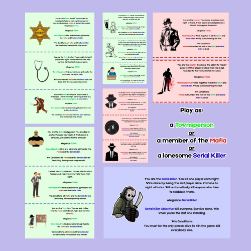 Killers Among Us (7-15 Players) | Printable Murder Mystery Party Game – Instant Download