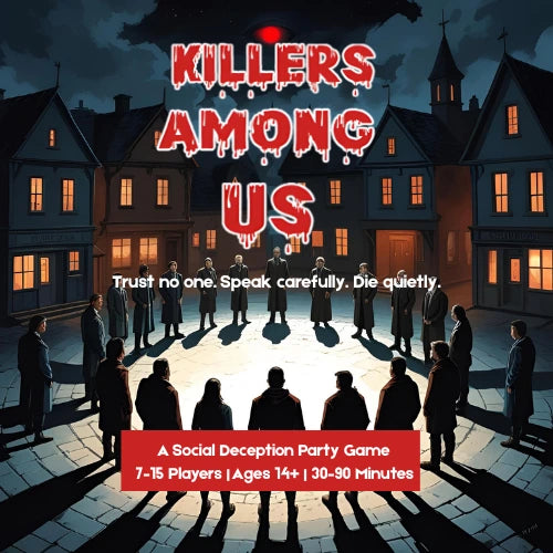 Killers Among Us (7-15 Players) | Printable Murder Mystery Party Game – Instant Download