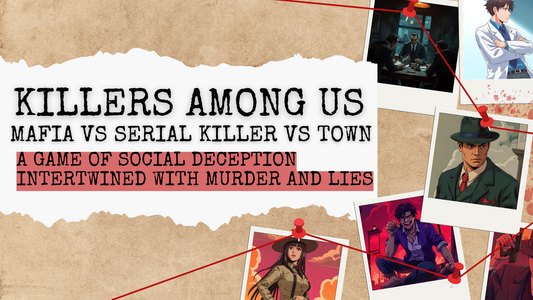 Printable Murder Mystery Game – Killers Among Us | Mafia vs Townspeople Party Game (8–20 Players)