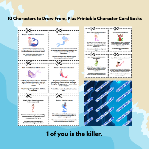 The Drowned Song– A No-Prep Printable Siren Murder Mystery Game | Mystery Dinner Games
