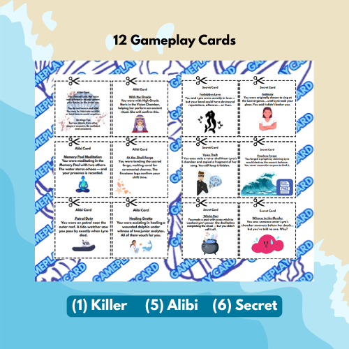 The Drowned Song– A No-Prep Printable Siren Murder Mystery Game | Mystery Dinner Games